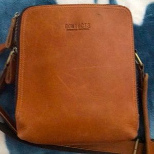 Leather mens bag